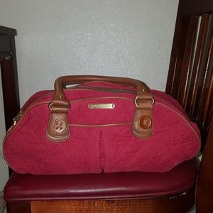 Vera Bradley red corduroy bag